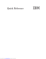 IBM PC 300 2169 Quick Reference Manual