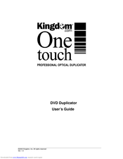 KINGDOM DVD Duplicator  - DVD Duplicator built-in 20X Burner User Manual