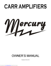 Carr Mercury Amp Owner's Manual