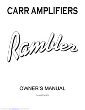 Carr Rambler Owner's Manual