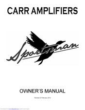 Carr Sportsman Amp Owner's Manual