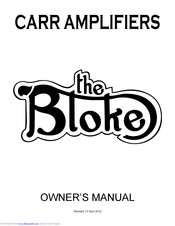 Carr The Bloke Amp Owner's Manual