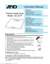 A&D UC-321P Instruction Manual