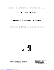 AB Amps SUB 1850 Owner's Manual