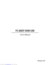 Aztech PCI368-DSP User Manual