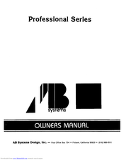 AB Amps Professional 410B Owner's Manual