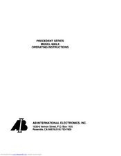 AB Amps Precedent 600LX Operating Instructions Manual
