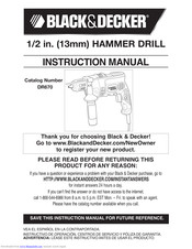 Black & Decker DR670 Instruction Manual