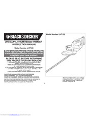 Black & Decker LHT120 Instruction Manual