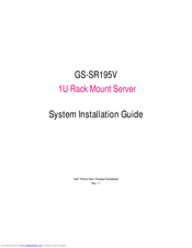 Intel GS-SR195V System Installation Manual