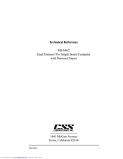 CSS Laboratories SB-6862 Technical Reference