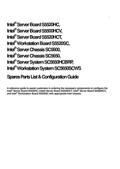 Intel SC5650 Spares Parts List & Configuration Manual