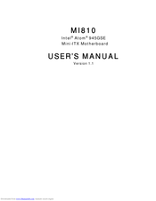 Intel MI810 User Manual