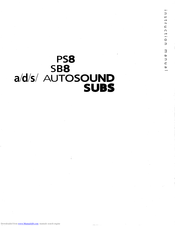 ADS SB8 Instruction Manual