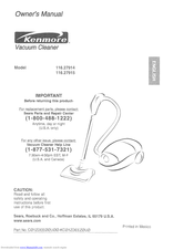 KENMORE 116.27915 Owner's Manual