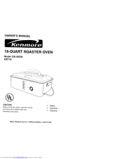 Kenmore Roaster oven 238.48238 Owner's Manual