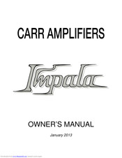 Carr Impala Amplifier Owner's Manual