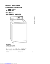 KENMORE Galaxy One-speed automatic washer Owner's Manual And Installation Instructions