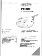 Genie 2040 Series Operation And Maintenance Manual