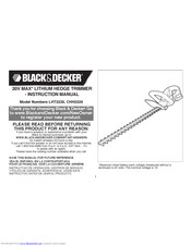 Black & Decker CHH2220 Instruction Manual