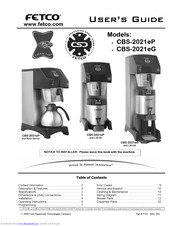 Fetco Extractor CBS-2021eG User Manual