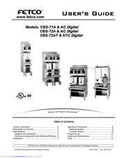 Fetco CBS-72ATC User Manual