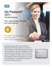 Western Digital Passport Slim WDBGMT0010BAL Product Specifications