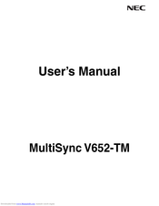 NEC V463-AVT User Manual