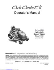 Cub Cadet 1222 Operator's Manual