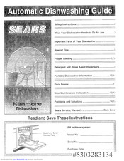 KENMORE Sears automatic dishwasher User Manual