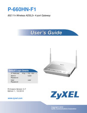 ZyXEL Communications P-660HN-F1 User Manual