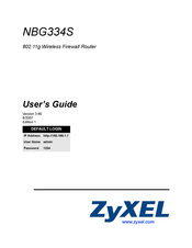 ZyXEL Communications nbg334s User Manual