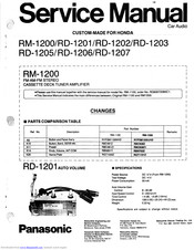 Panasonic RM-1200 Service Manual