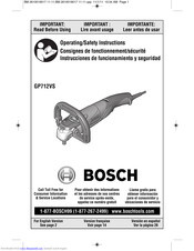 BOSCH GP712VS Operating/Safety Instructions Manual