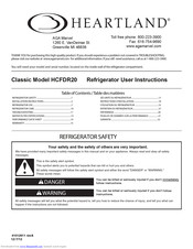 Heartland Classic HCFDR20 User Instructions