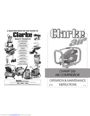 Clarke CHAMP 265 Operation & Maintenance Instructions Manual