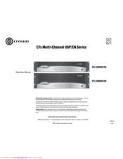 Crown CTs 8200USP/CN Operation Manual