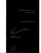 KEF 107/2 Installation Manual