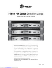 Crown I-Tech I-T2000 HD Operation Manual