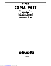 Olivetti COPIA 9017 Manual