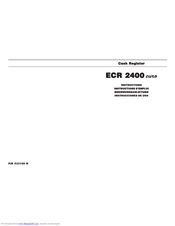 Olivetti ECR 2400 euro Instructions Manual