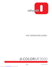 Olivetti d-COLOR MF3000 Operation Manual