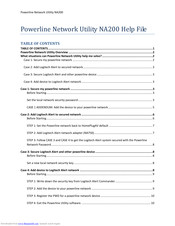 Logitech Powerline Network Utility NA200 Manual