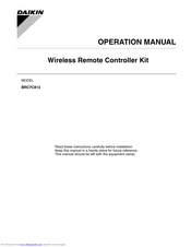 Daikin BRC7C812 Operation Manual