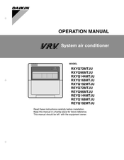 Daikin RXYQ168MTJU Operation Manual