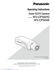 Panasonic WV-CP500/G Operating Instructions Manual