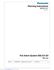 Panasonic MEW01 351 Planning Manual