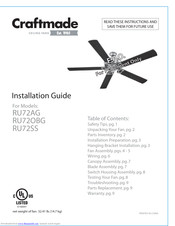 Craftmade RU72OBG Installation Manual