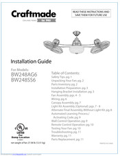 Craftmade BW248SS6 Installation Manual