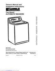 KENMORE Two-speed automatic washers Owner's Manual & Installation Instructions
